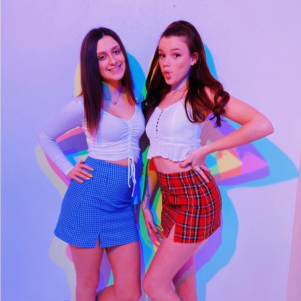 Brandy Melville Plaid Red Skirt